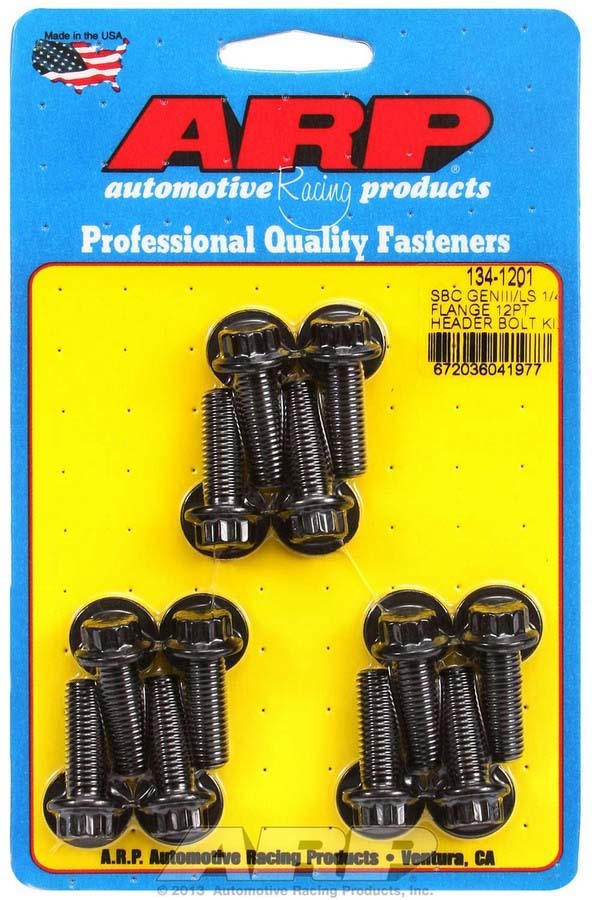 Auto Racing Products 134-1201 Header Bolt Kit - 12pt. GM LS Auto Racing Products 134-1201