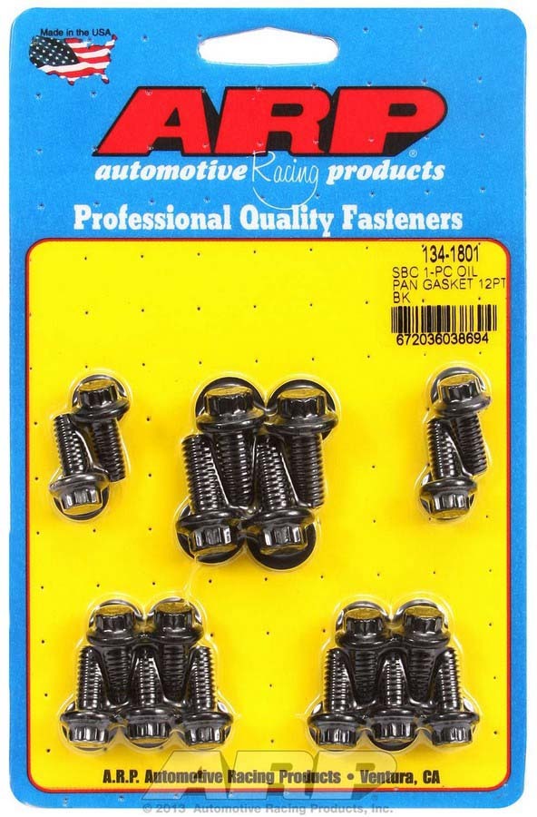 Auto Racing Products 134-1801 SBC Oil Pan Bolt Kit - 12pt. Auto Racing Products 134-1801