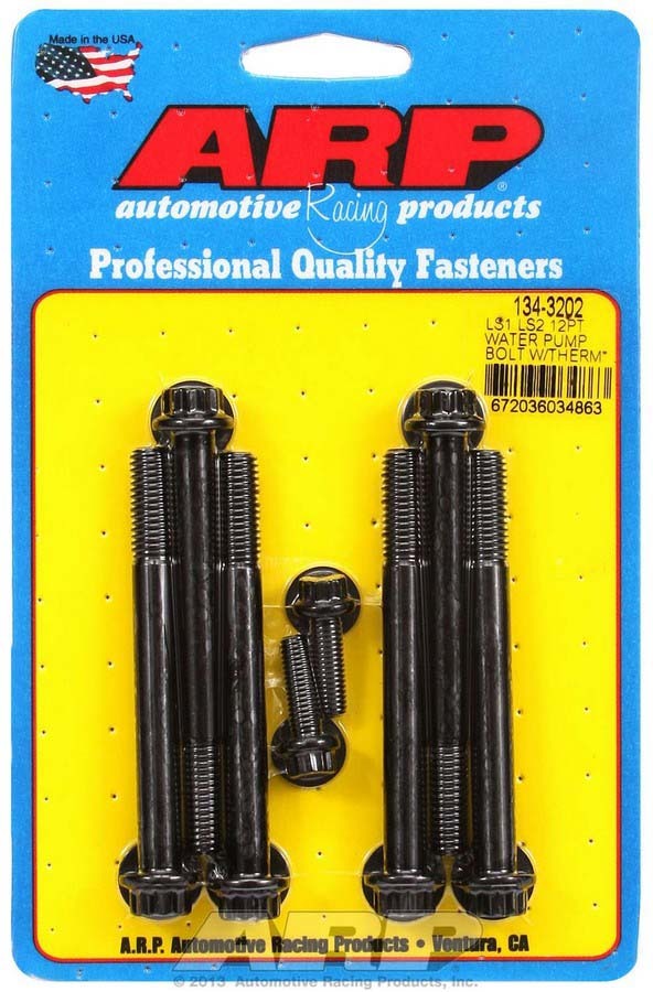 Auto Racing Products 134-3202 W/P & Thermostat Housing Bolt Kit - 12pt. LS1/LS2 Auto Racing Products 134-3202