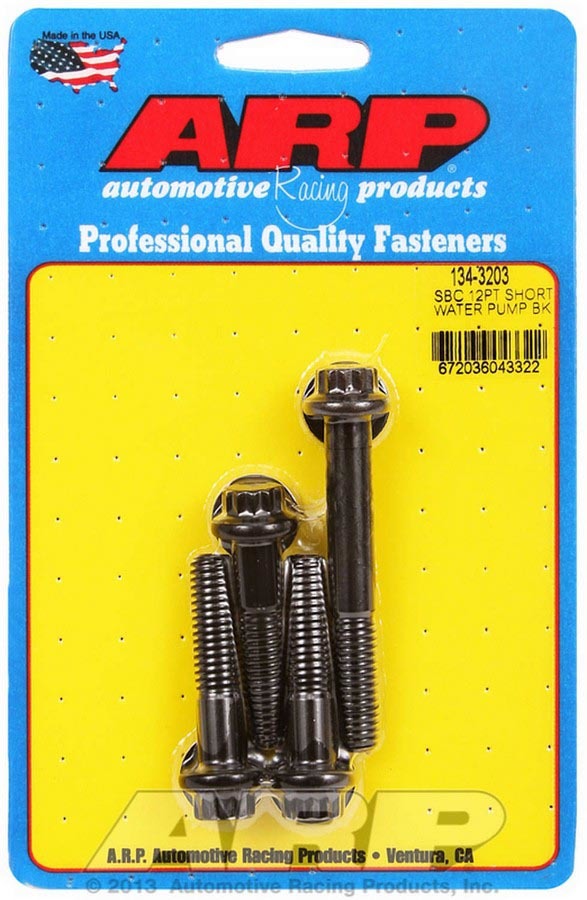 Auto Racing Products 134-3203 SBC 12pt Short W/P Bolt Kit Auto Racing Products 134-3203