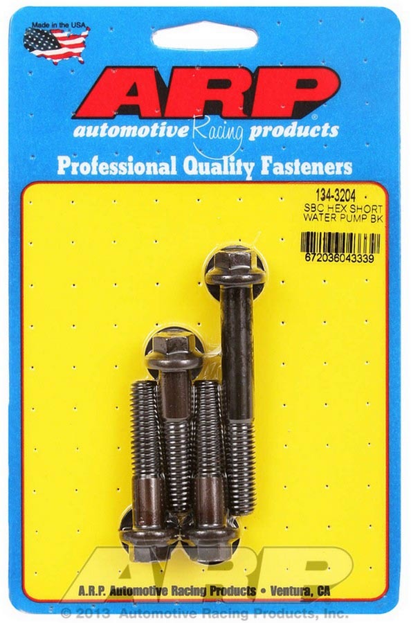 Auto Racing Products 134-3204 SBC 6pt Short W/P Bolt Kit Auto Racing Products 134-3204