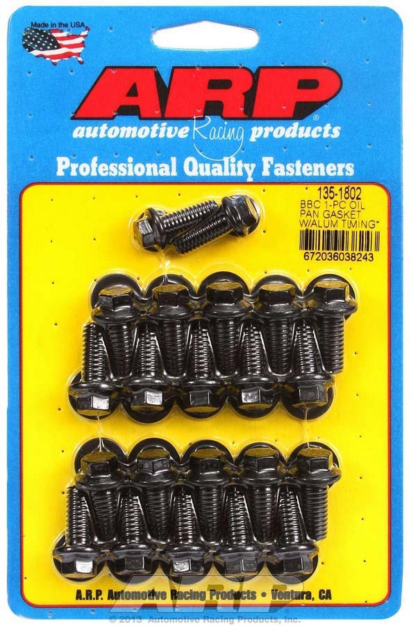 Auto Racing Products 135-1802 BBC Oil Pan Bolt Kit - 6pt. Auto Racing Products 135-1802