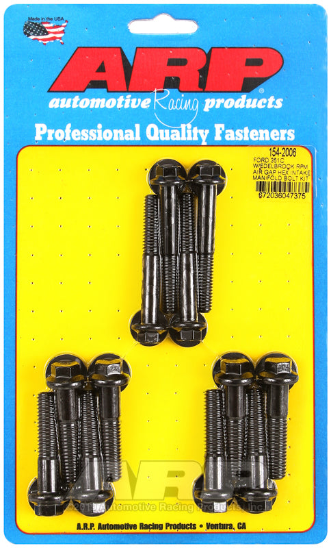 Auto Racing Products 154-2006 SBF 351C Intake Bolt Kit w/ EDE Air Gap Int. Auto Racing Products 154-2006