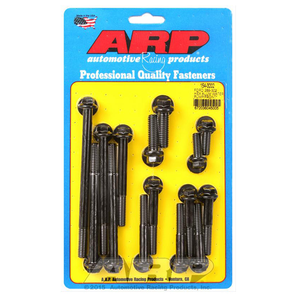 Auto Racing Products 154-3202 Bolt Kit 6pt SBF 289/302 Alm Water Pump & T-Cover Auto Racing Products 154-3202