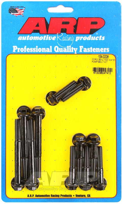 Auto Racing Products 154-3206 SBF 351C Water Pump Bolt Kit 6pt Auto Racing Products 154-3206