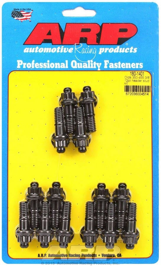Auto Racing Products 180-1401 Header Stud Kit - 12pt. Olds V8 Auto Racing Products 180-1401