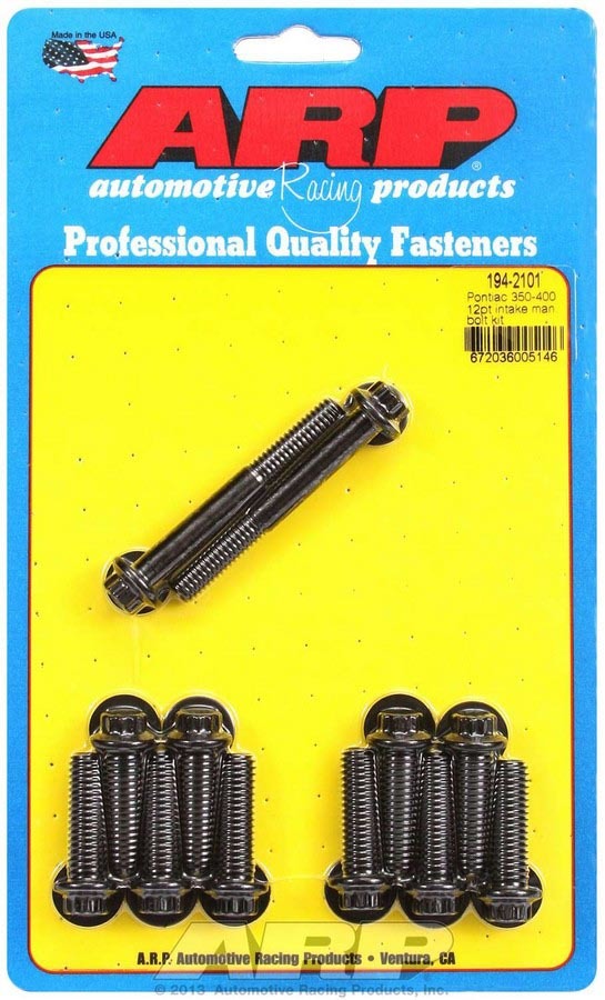 Auto Racing Products 194-2101 Pontiac Intake Bolt Kit 12pt. Auto Racing Products 194-2101