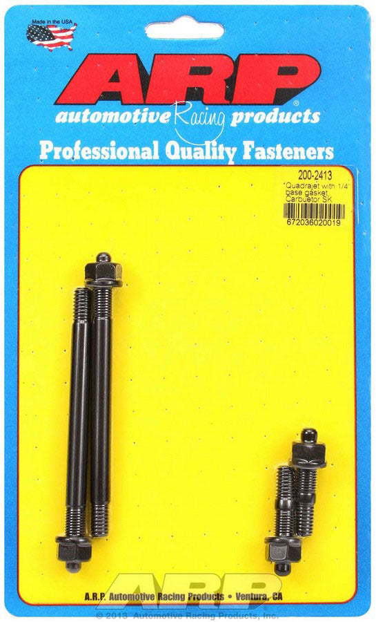 Auto Racing Products 200-2413 Carb Stud Kit Quadrajet w/1/4in Thick Gasket Auto Racing Products 200-2413