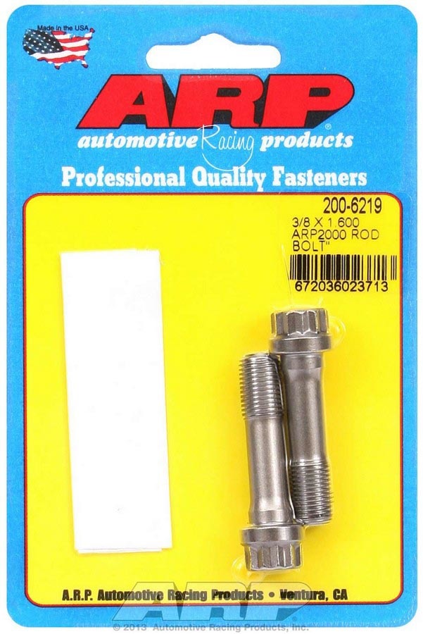 Auto Racing Products 200-6219 Replacement Rod Bolt Kit 3/8 (2) Auto Racing Products 200-6219