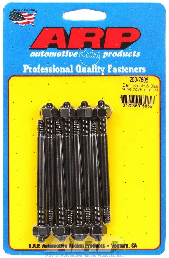 Auto Racing Products 200-7606 Valve Cover Stud Kit 1/4 6pt. (8) Auto Racing Products 200-7606