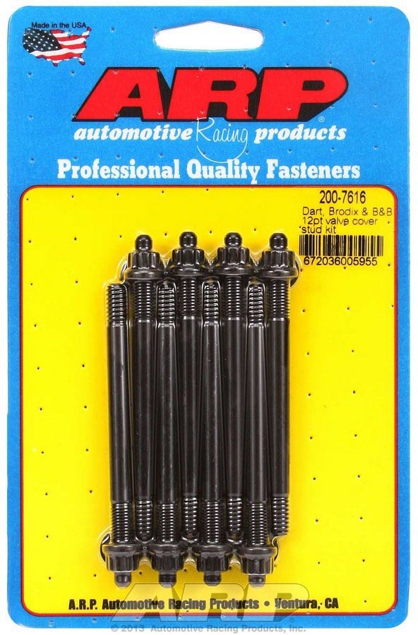 Auto Racing Products 200-7616 Valve Cover Stud Kit 1/4 12pt. (8) Auto Racing Products 200-7616