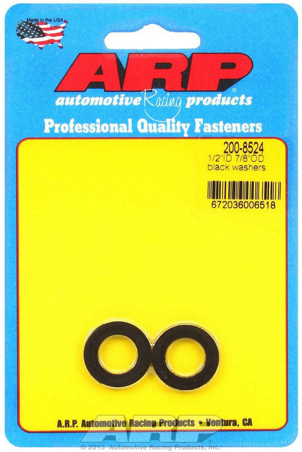 Auto Racing Products 200-8524 Black Washers - 1/2 ID x 7/8 OD (2pk) Auto Racing Products 200-8524