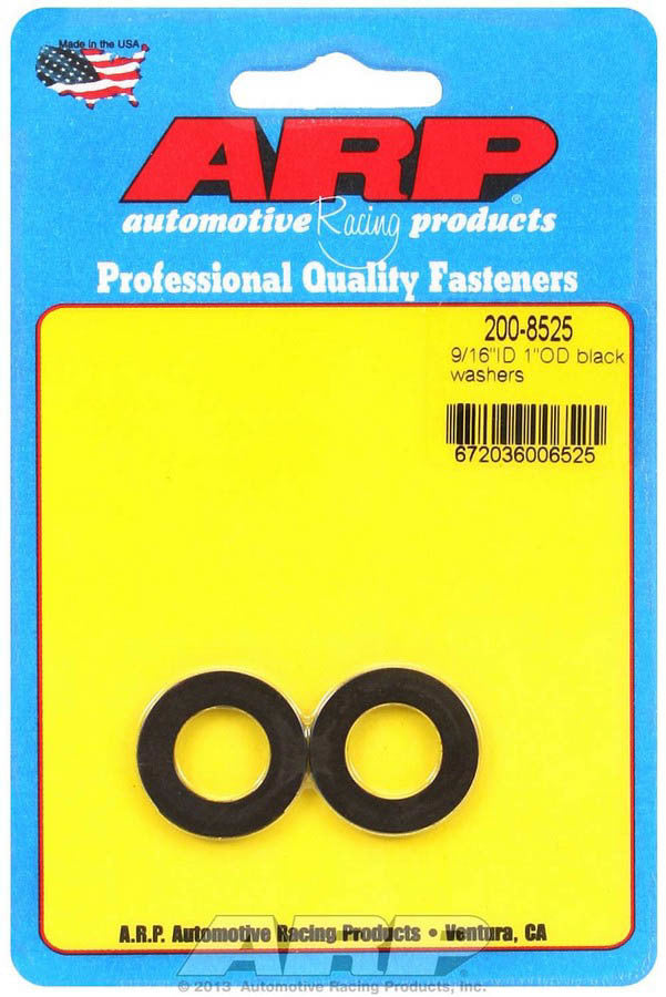Auto Racing Products 200-8525 Black Washer - 9/16 ID x 1 OD 2pk Auto Racing Products 200-8525