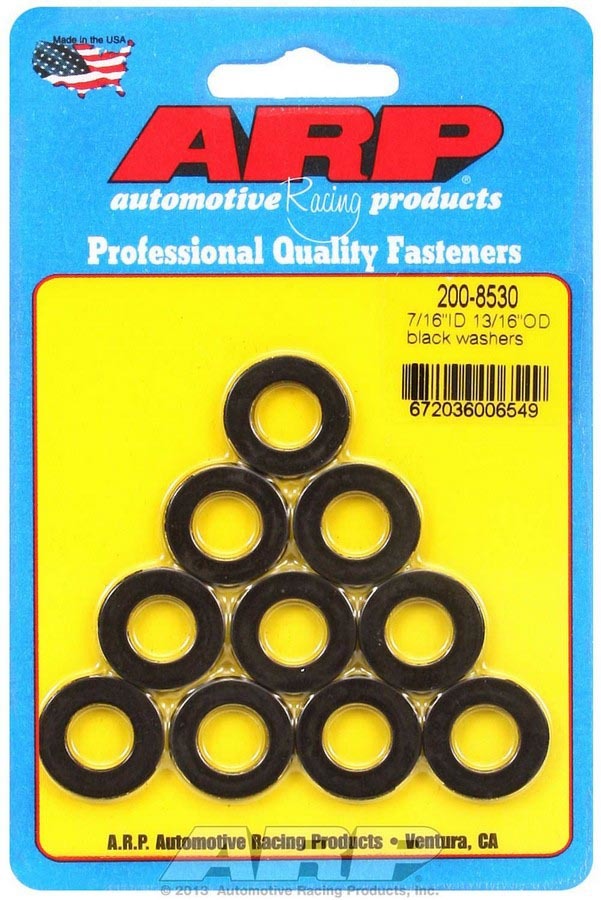 Auto Racing Products 200-8530 Black Washers - 7/16 ID x 13/16 OD (10) Auto Racing Products 200-8530