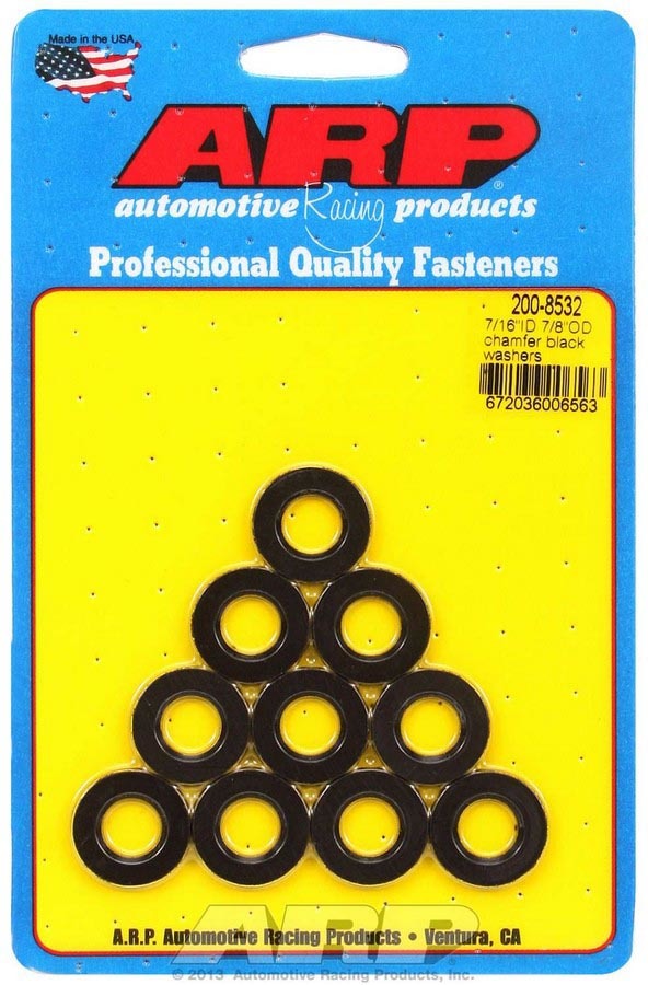 Auto Racing Products 200-8532 Black Washers - 7/16 ID x 7/8 OD (10) Auto Racing Products 200-8532