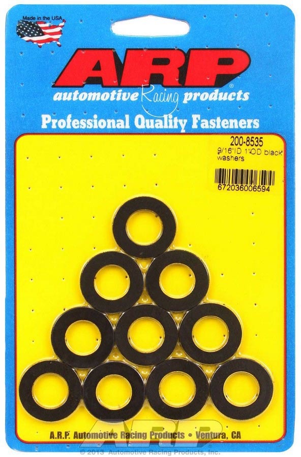 Auto Racing Products 200-8535 Black Washers - 9/16 ID x 1 OD (10) Auto Racing Products 200-8535
