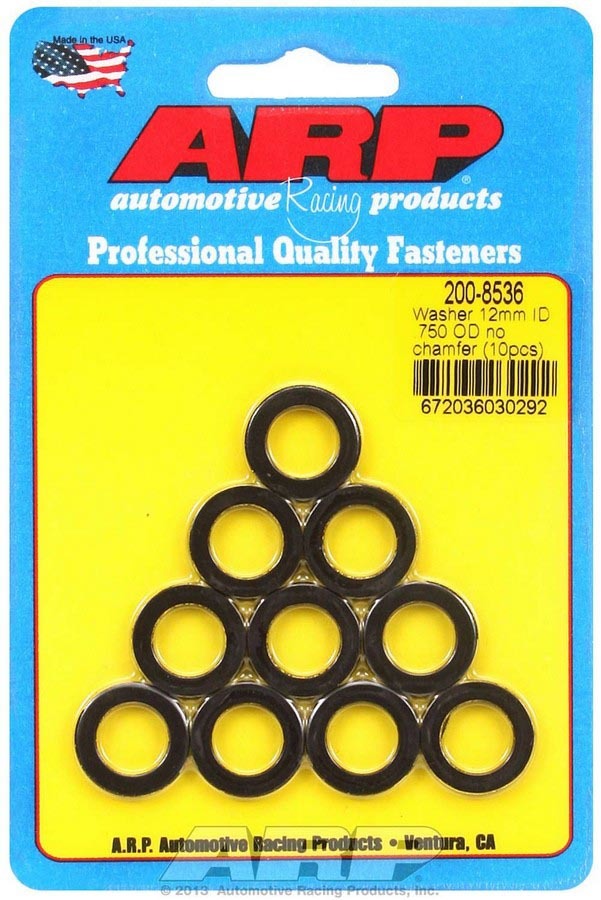 Auto Racing Products 200-8536 Black Washers - 12mm ID x 3/4 OD (10) Auto Racing Products 200-8536