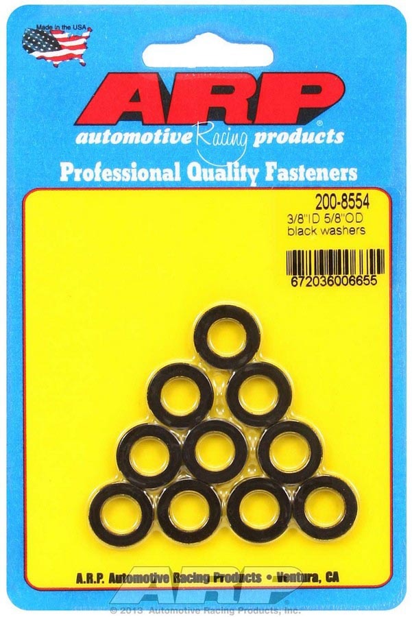 Auto Racing Products 200-8554 Black Washers - 3/8 ID x 5/8 OD (10) Auto Racing Products 200-8554