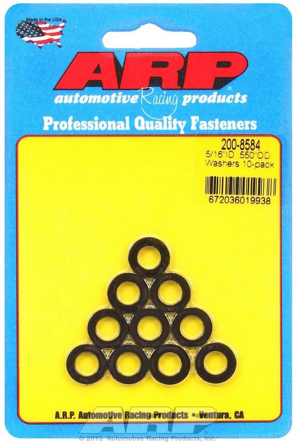 Auto Racing Products 200-8584 Black Washers - 5/16 ID x .550 OD (10) Auto Racing Products 200-8584