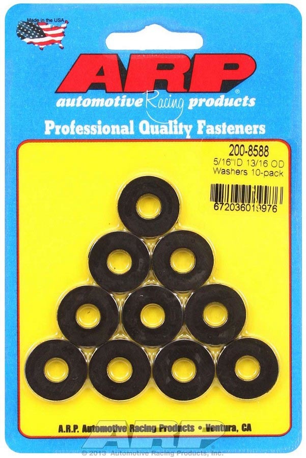 Auto Racing Products 200-8588 Black Washers - 5/16 ID x 13/16 OD (10) Auto Racing Products 200-8588