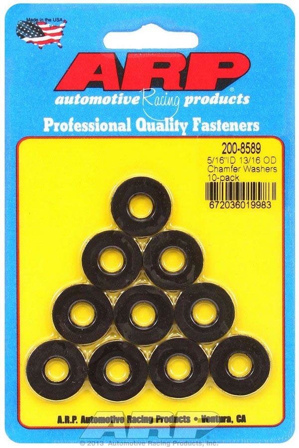 Auto Racing Products 200-8589 Black Washers - 5/16 ID x 13/16 OD (10) Auto Racing Products 200-8589