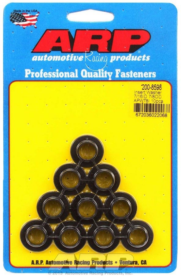 Auto Racing Products 200-8598 Insert Washers - 7/16 ID x .875 OD (10) Auto Racing Products 200-8598