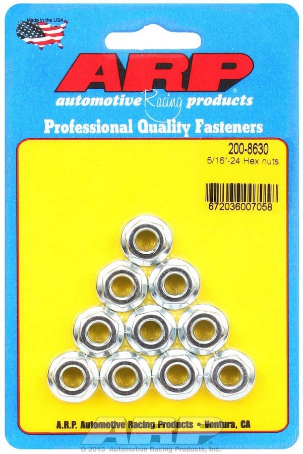 Auto Racing Products 200-8630 Hex Nuts - 5/16-24 (10) Auto Racing Products 200-8630