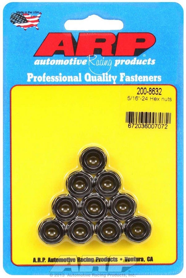 Auto Racing Products 200-8632 5/16-24 Hex Nut Kit 10pk Auto Racing Products 200-8632