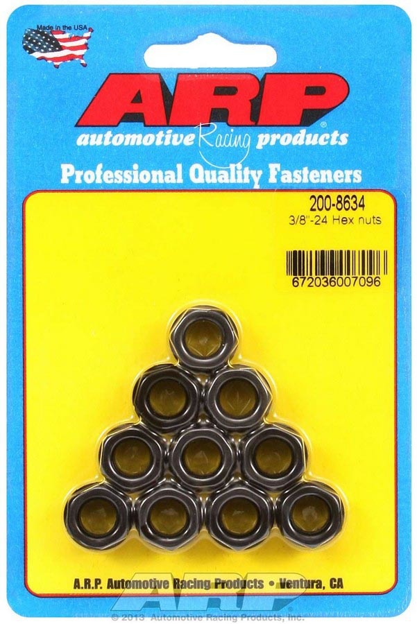 Auto Racing Products 200-8634 Hex Nuts - 3/8-24 (10) Auto Racing Products 200-8634