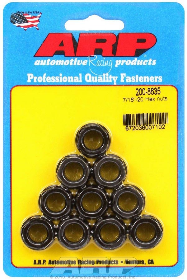 Auto Racing Products 200-8635 Hex Nuts - 7/16-20 (10) Auto Racing Products 200-8635