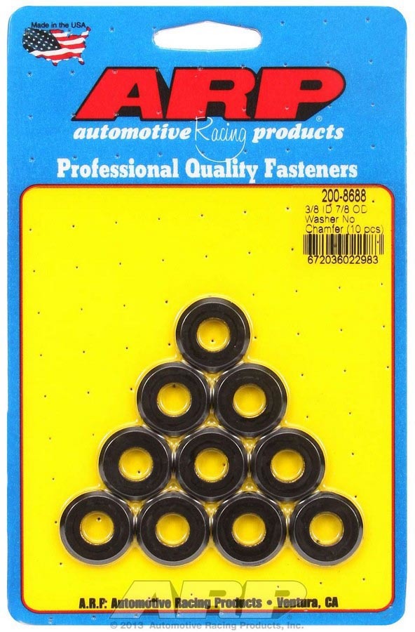 Auto Racing Products 200-8688 Black Washers - 3/8 ID x 7/8 OD (10) Auto Racing Products 200-8688