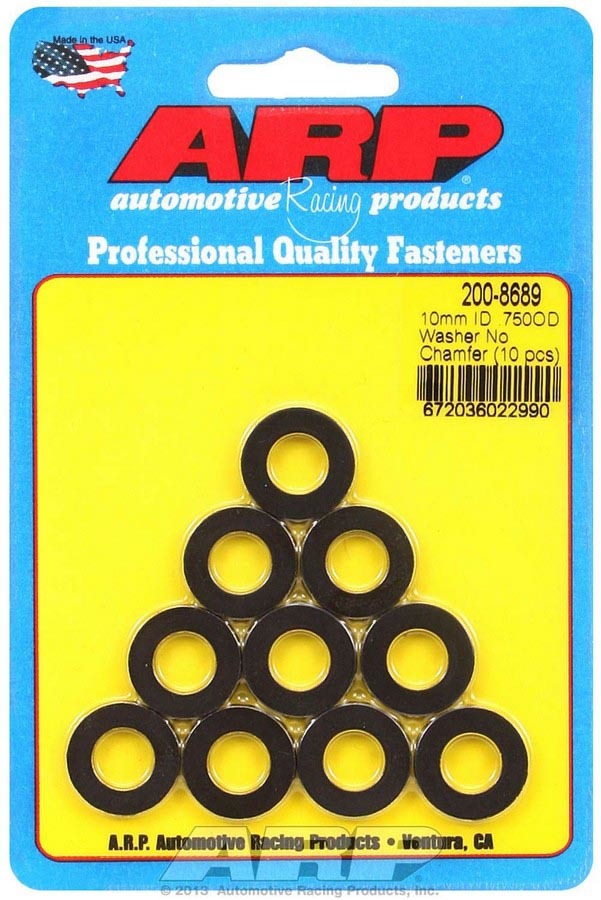 Auto Racing Products 200-8689 Black Washers - 10mm ID x 3/4 OD (10) Auto Racing Products 200-8689