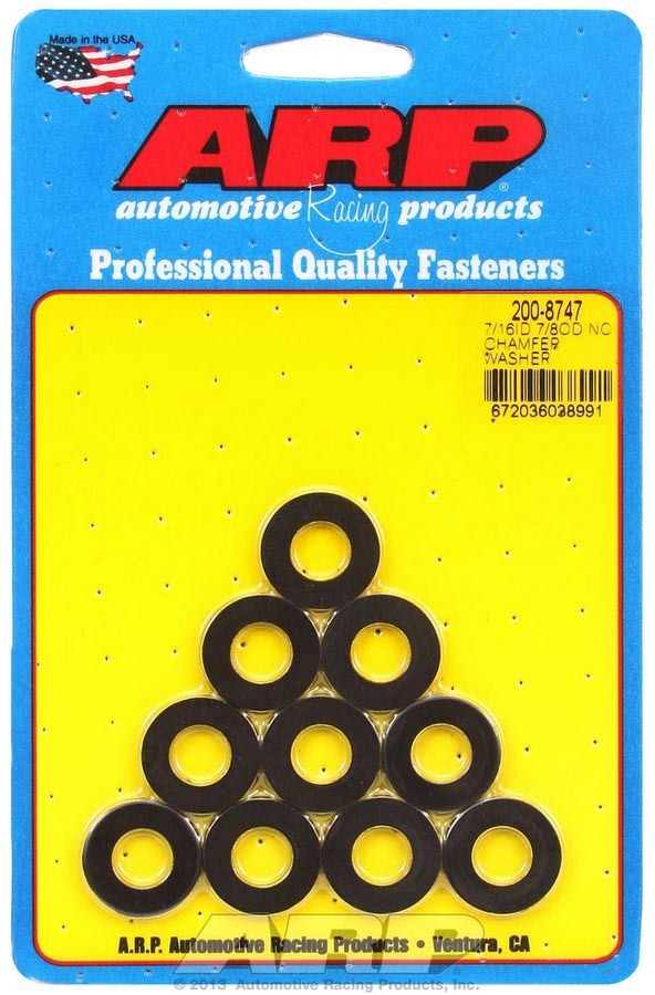Auto Racing Products 200-8747 Black Washers - 7/16 ID x 7/8 OD (10) Auto Racing Products 200-8747