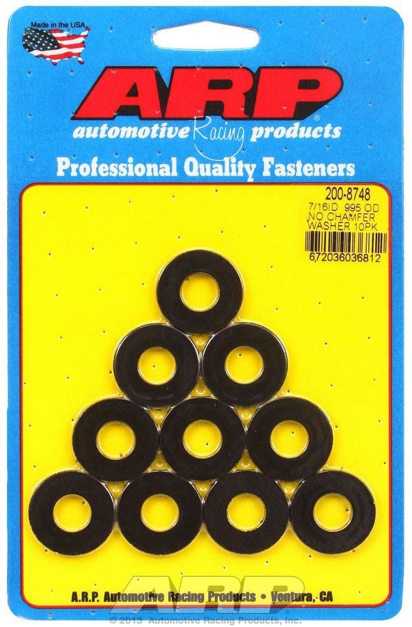 Auto Racing Products 200-8748 Black Washers - 7/16 ID x .995 OD (10) Auto Racing Products 200-8748