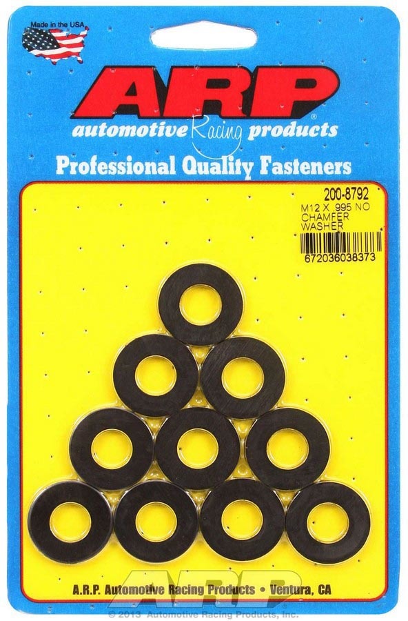 Auto Racing Products 200-8792 12mm Washers 10pk .995 OD Non-Chamfer Auto Racing Products 200-8792