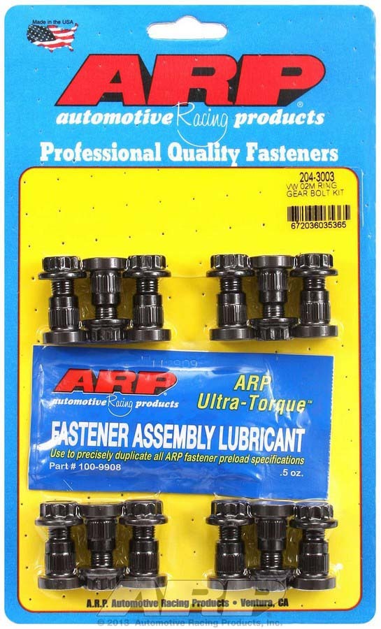 Auto Racing Products 204-3003 Ring Gear Bolt Kit 12pt 9mm x 1.0 x 1.100 VW 020 Auto Racing Products 204-3003