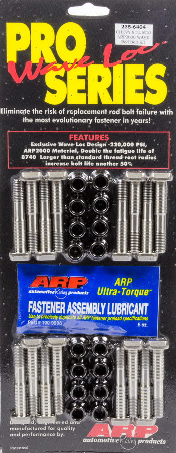 Auto Racing Products 235-6404 BBC 8.1L M10 Rod Bolt Kit ARP2000 Pro Wave-Loc Auto Racing Products 235-6404
