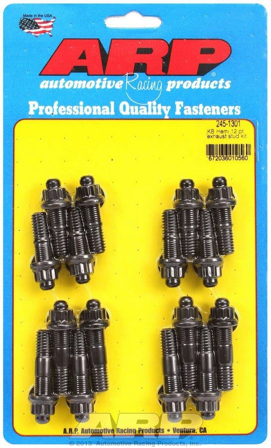Auto Racing Products 245-1301 Exhaust Stud Kit - 12pt. KB Hemi Auto Racing Products 245-1301