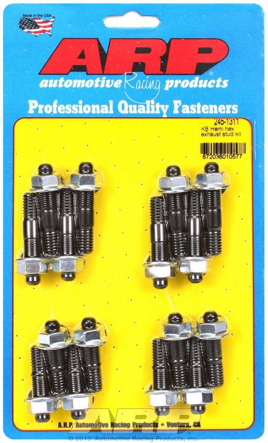 Auto Racing Products 245-1311 Header Stud Kit - 6pt. 3/8 KB Hemi Auto Racing Products 245-1311