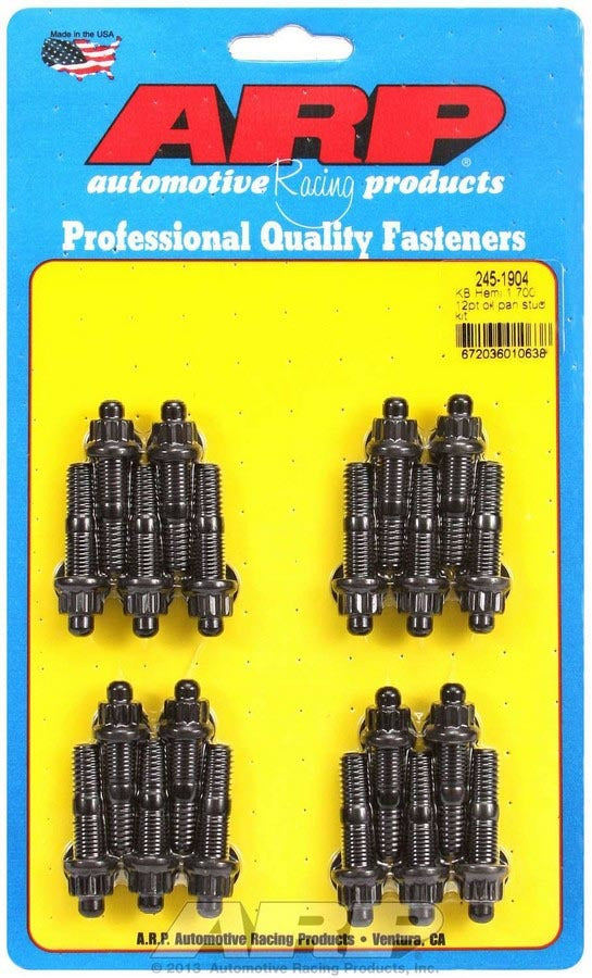 Auto Racing Products 245-1904 Oil Pan Stud Kit - KB Hemi w/12pt. Nuts Auto Racing Products 245-1904