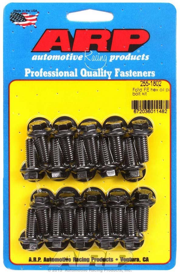 Auto Racing Products 255-1802 Oil Pan Bolt Kit - 6pt. Ford FE Auto Racing Products 255-1802
