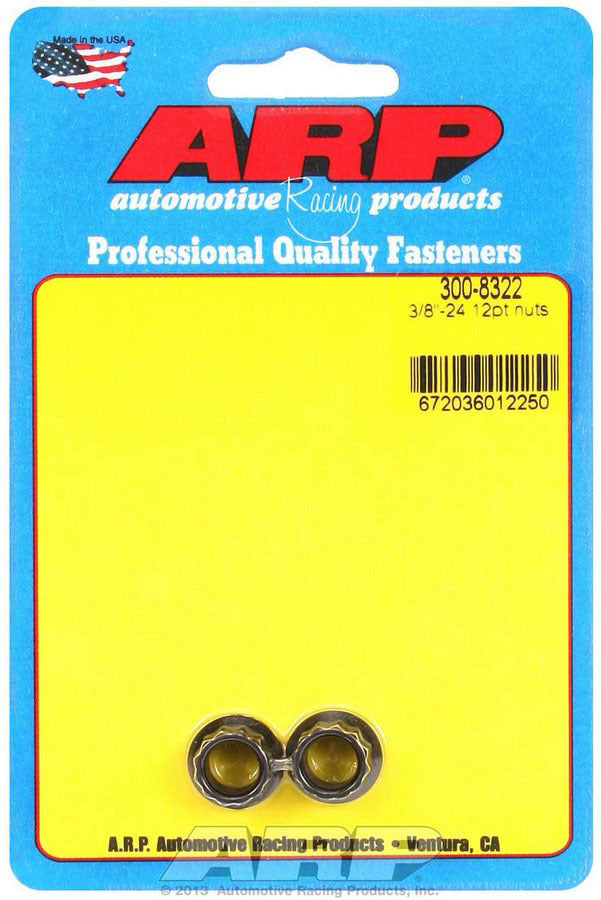 Auto Racing Products 300-8322 3/8-24 12pt. Nuts (2) Auto Racing Products 300-8322