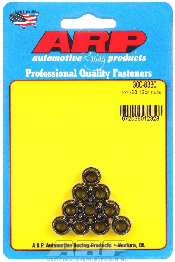 Auto Racing Products 300-8330 1/4-28 12pt. Nuts (10) Auto Racing Products 300-8330