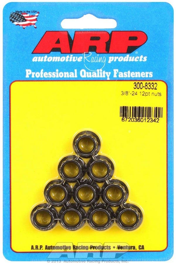 Auto Racing Products 300-8332 3/8-24 12pt. Nuts (10) Auto Racing Products 300-8332