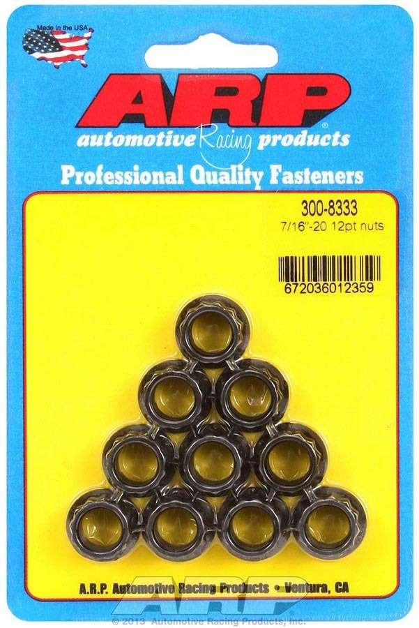 Auto Racing Products 300-8333 7/16-20 12pt. Nuts (10) Auto Racing Products 300-8333