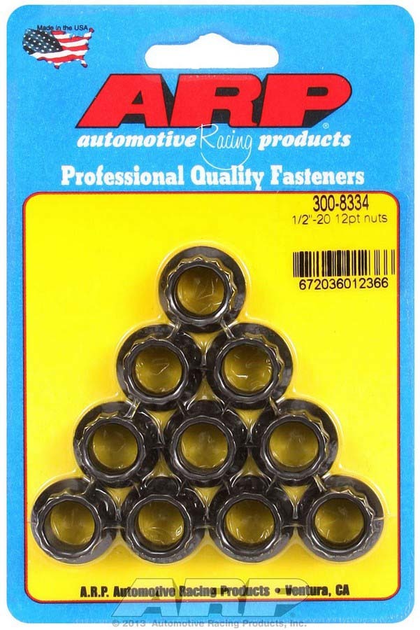 Auto Racing Products 300-8334 1/2-20 12pt. Nuts (10) Auto Racing Products 300-8334