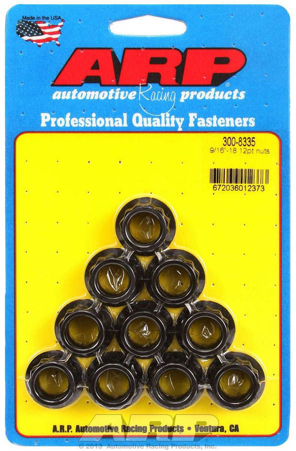 Auto Racing Products 300-8335 9/16-18 12pt. Nuts (10) Auto Racing Products 300-8335