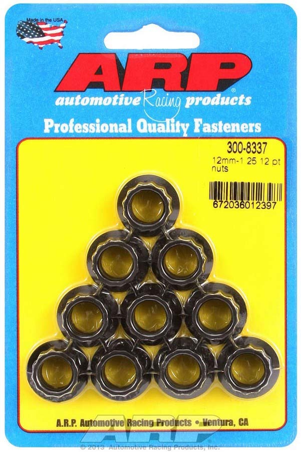 Auto Racing Products 300-8337 12mm x 1.25 12pt. Nuts (10) Auto Racing Products 300-8337