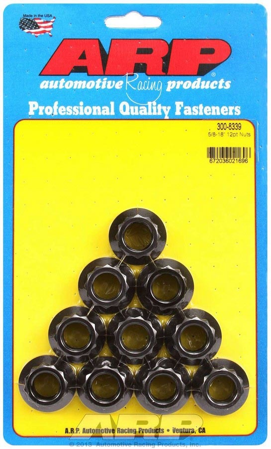 Auto Racing Products 300-8339 5/8-18 12pt. Nuts (10) Auto Racing Products 300-8339