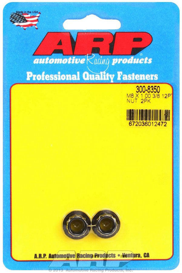 Auto Racing Products 300-8350 8mm x 1.00 12pt Nut Kit (2pk) Auto Racing Products 300-8350